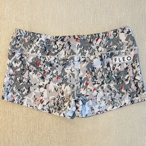 Fleo Women's Athletic Shorts - Multicolor Abstract